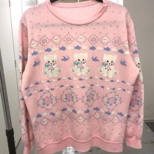 80s kitten sweater *SOLD*